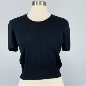 St John Basics Santana Knit Short Sleeve Sweater